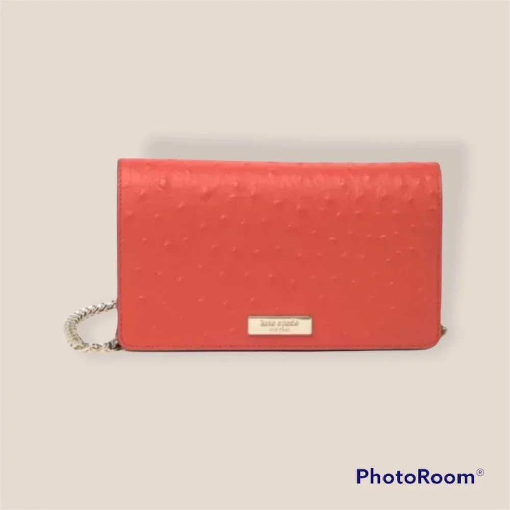 Kate Spade orange clutch convertible